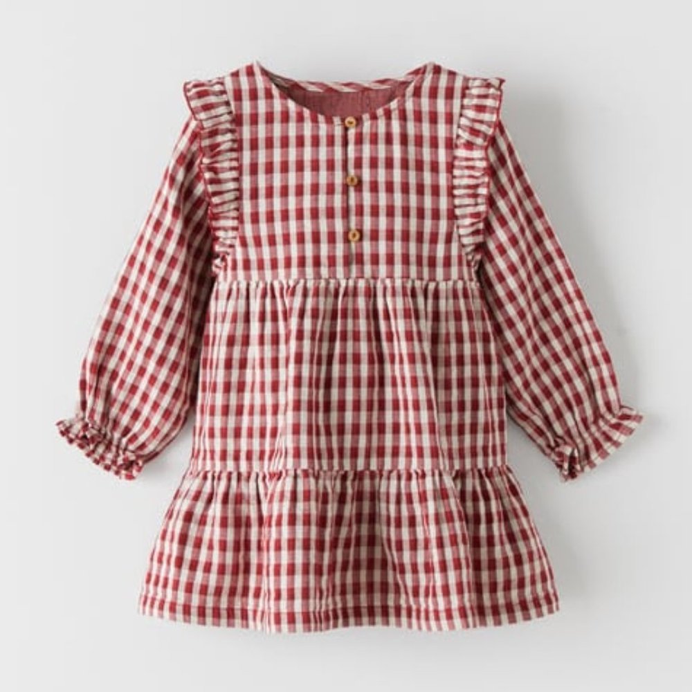 Zara Girls Gingham Dress size 2-3 years